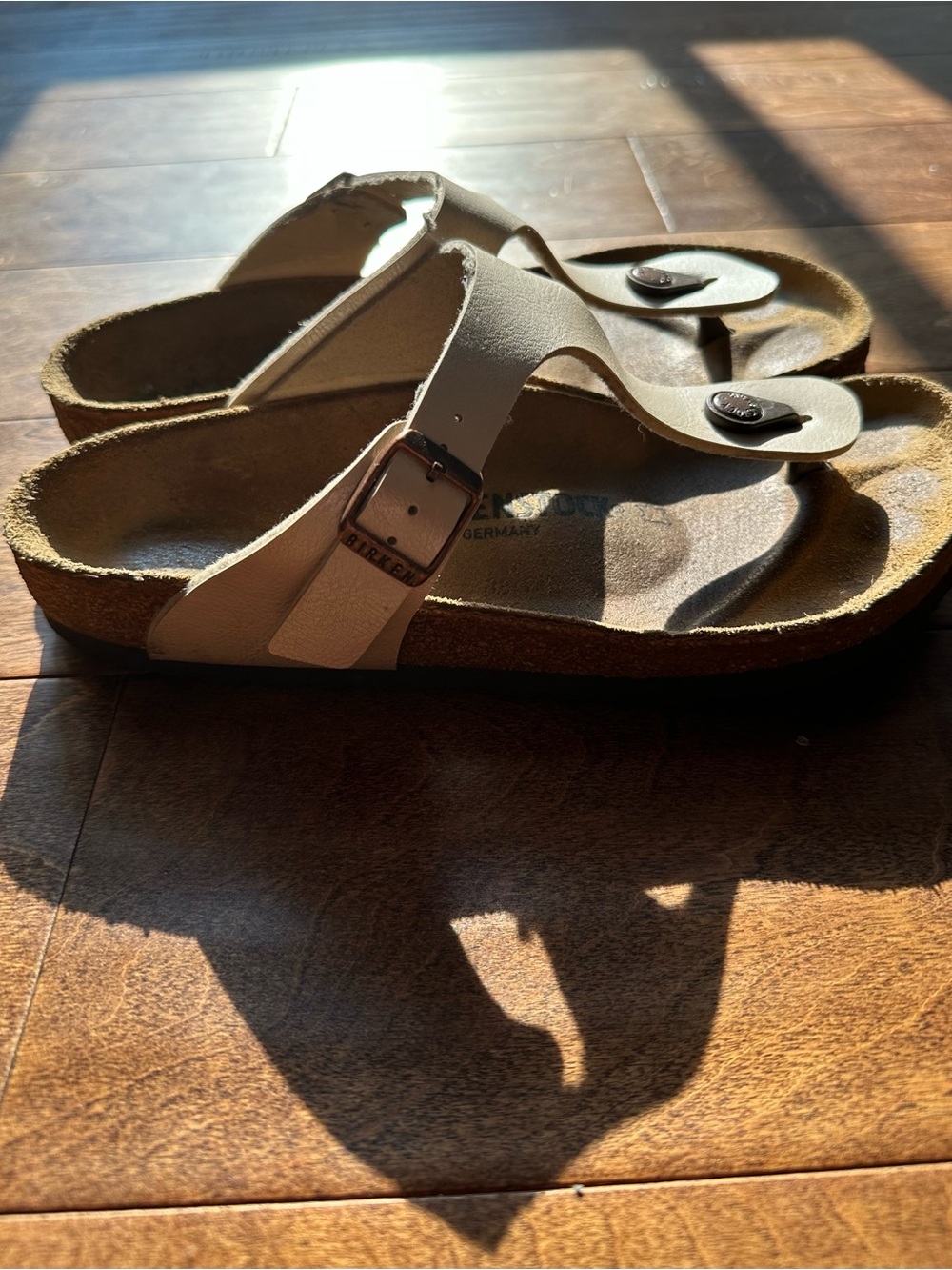 Birkenstock Thong Sandals in Beige